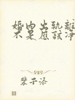 婚内出轨离婚是不是应该净身出户