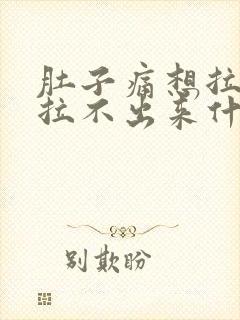 肚子痛想拉尿又拉不出来什么原因