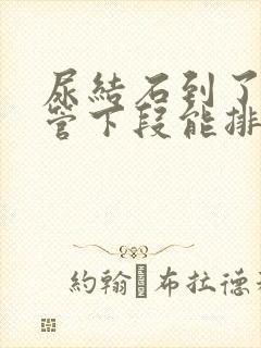 尿结石到了输尿管下段能排出来吗