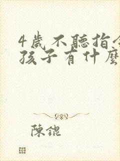 4岁不听指令的孩子有什么训练方法