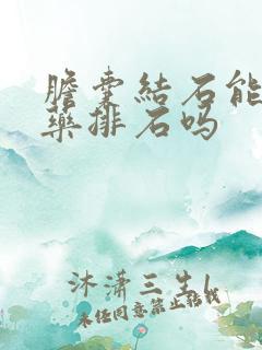 胆囊结石能吃中药排石吗