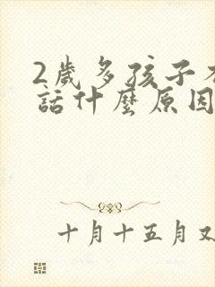 2岁多孩子不说话什么原因