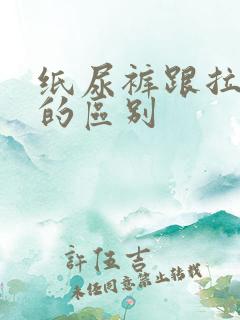 纸尿裤跟拉拉裤的区别