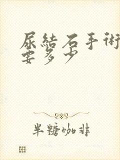 尿结石手术大概要多少