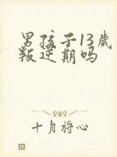 男孩子13岁是叛逆期吗