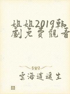 姐姐2019韩剧免费观看全集在线