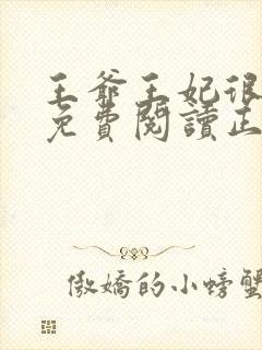 王爷王妃很能打免费阅读正版