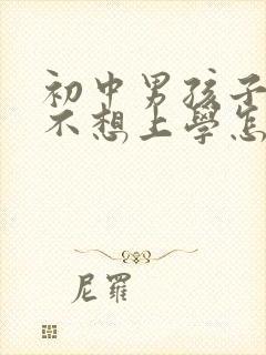 初中男孩子叛逆不想上学怎么办