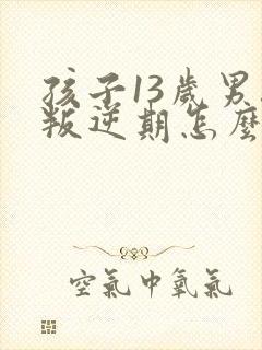 孩子13岁男孩叛逆期怎么办