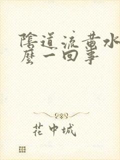 阴道流黄水是怎么一回事