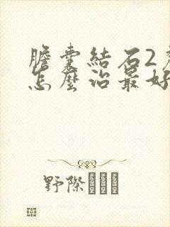 胆囊结石2厘米怎么治最好