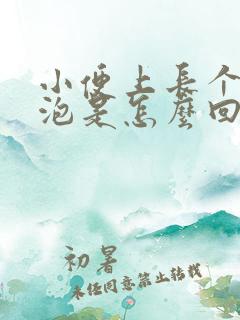 小便上长个小水泡是怎么回事啊