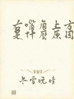 右嘴角上方抽搐是什么原因