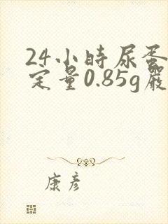 24小时尿蛋白定量0.85g严重吗