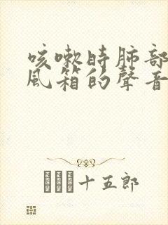 咳嗽时肺部有拉风箱的声音