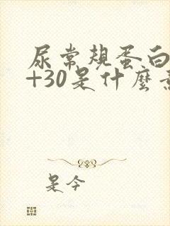 尿常规蛋白质1+30是什么意思