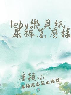 leby乐贝纸尿裤怎么样
