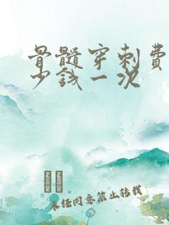 骨髓穿刺费用多少钱一次