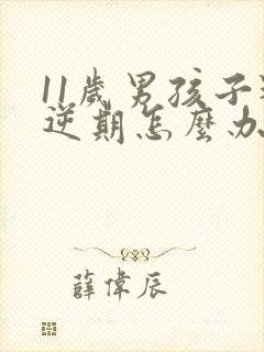 11岁男孩子叛逆期怎么办