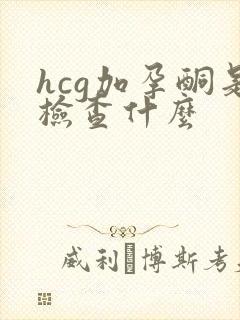 hcg加孕酮是检查什么