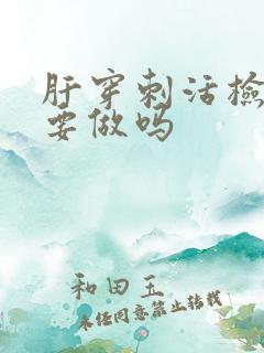 肝穿刺活检有必要做吗