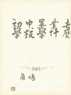 初中毕业去职业学校学什么专业好