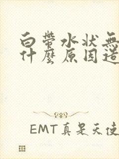 白带水状无味是什么原因造成的