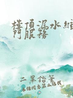 楼顶漏水维修上门服务