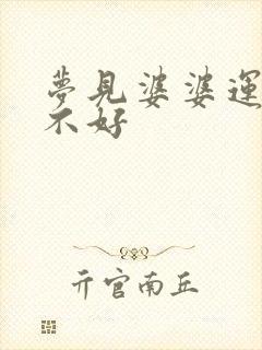 梦见婆婆运气好不好