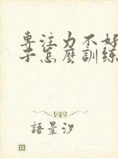 专注力不好的孩子怎么训练