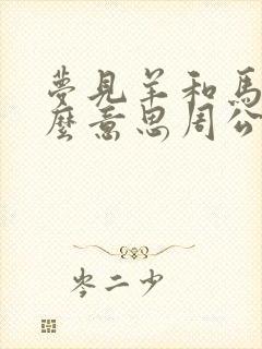 梦见羊和马是什么意思周公解梦