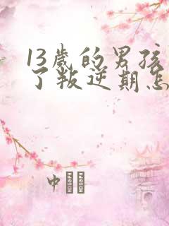 13岁的男孩到了叛逆期怎麽教