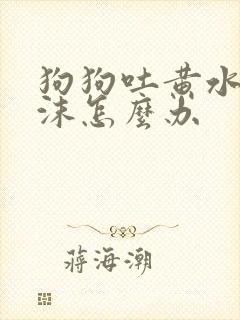 狗狗吐黄水带泡沫怎么办