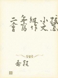 二年级小孩子不会写作文怎么办