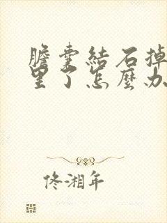 胆囊结石掉胆管里了怎么办