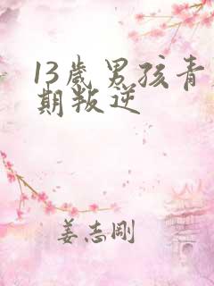 13岁男孩青春期叛逆