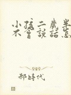 小孩二岁半了还不会说话怎么办