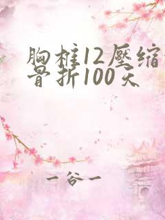 胸椎12压缩性骨折100天