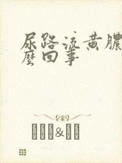 尿路流黄脓是怎么回事