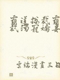 霸道总裁霸道总裁独宠娇妻