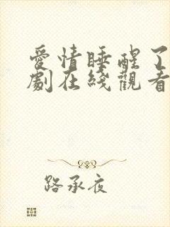 爱情睡醒了电视剧在线观看