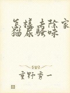 怎样去除家里的猫尿骚味