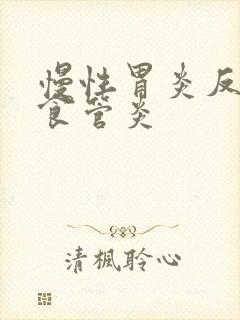 慢性胃炎反流性食管炎