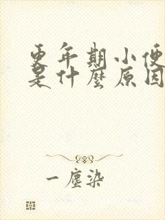 更年期小便频繁是什么原因