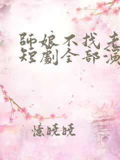 师娘不找老婆了短剧全部演员表