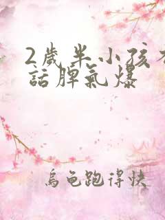 2岁半小孩不说话脾气爆