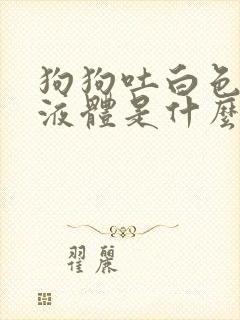 狗狗吐白色粘稠液体是什么原因