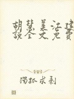 胡慧美江建忠小说全文免费阅读最新$n