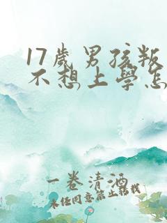 17岁男孩叛逆不想上学怎么办