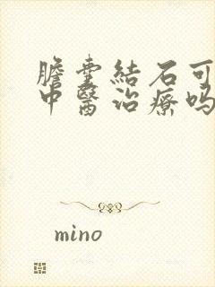 胆囊结石可以用中医治疗吗